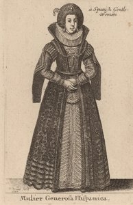 Mujer Generosa Hispánica, 1644 de Wenceslaus Hollar