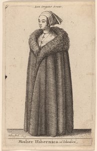 Mujer Hibernica o Irlandesa de Wenceslaus Hollar