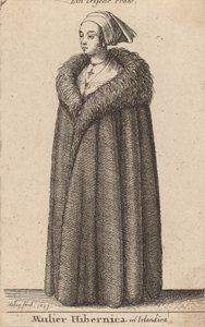 Mulier Hibernica vel Irlandica, 1649 de Wenceslaus Hollar