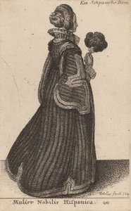 Mujer Noble Hispánica, probablemente 1649 de Wenceslaus Hollar