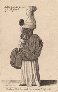 Mujer Noble o Generosa Inglesa, 1643 de Wenceslaus Hollar