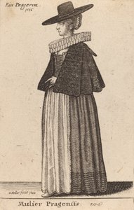 Mulier Pragensis, 1643 de Wenceslaus Hollar