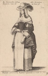 Mulier Primaria Antuerpiensis, en Ornatu Domestico de Wenceslaus Hollar