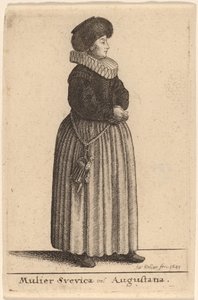 Mujer sueva o augsburgo de Wenceslaus Hollar