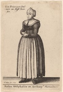 Mujer de Westfalia del Arzobispado de Monasteri de Wenceslaus Hollar
