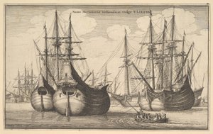 Naves Mercantes Holandesas, comúnmente VLIETEN de Wenceslaus Hollar