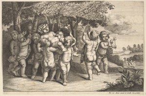 Nueve niños pequeños de Wenceslaus Hollar
