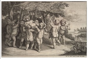 Nueve niños pequeños de Wenceslaus Hollar