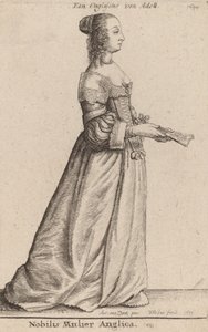 Nobilis Mulier Anglica, 1649 de Wenceslaus Hollar