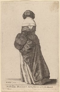 Noble mujer inglesa, en vestimenta invernal de Wenceslaus Hollar