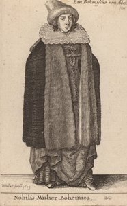 Nobilis Mulier Bohemica, 1649 de Wenceslaus Hollar