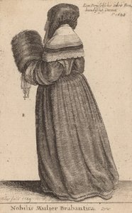 Nobilis Mulier Brabantica, 1649 de Wenceslaus Hollar