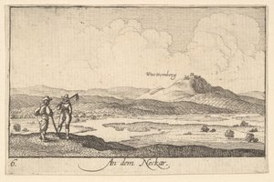 En el Neckar, 1635 de Wenceslaus Hollar