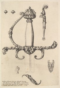 Empuñadura de espada ornamental, 1642 de Wenceslaus Hollar
