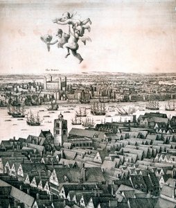 Vista panorámica de Londres, c. 1670