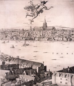 Vista panorámica de Londres, c. 1670 de Wenceslaus Hollar