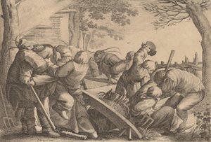 Pelea de campesinos, 1646 de Wenceslaus Hollar