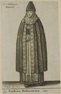 Campesina de Bohemia de Wenceslaus Hollar