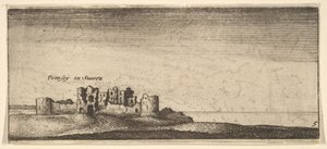 Castillo de Pevensey de Wenceslaus Hollar