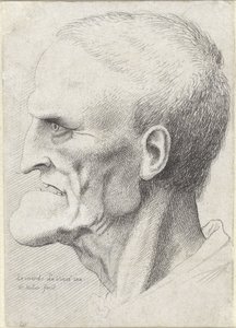 Retrato de un anciano con mentón pronunciado