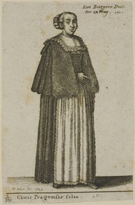 Chica de Praga de Wenceslaus Hollar