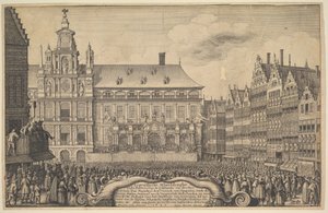 Proclamación del Tratado de Münster, 1648 de Wenceslaus Hollar