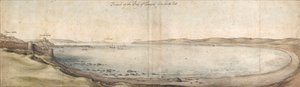 Vista de la bahía de Tánger desde el sureste, mediados del siglo XVII