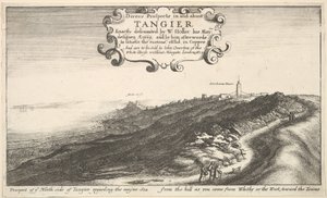 Vista del lado norte de Tánger respecto al mar desde la colina al llegar..., antes de 1673 de Wenceslaus Hollar