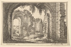 Ruinas romanas, 1673 de Wenceslaus Hollar