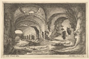 Restos romanos en Tívoli de Wenceslaus Hollar