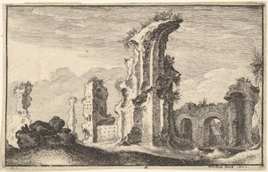 Ruinas de St Croix de Jerusalén de Wenceslaus Hollar