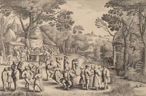 Baile de boda rústica, 1650 de Wenceslaus Hollar