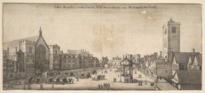 Sala Regalis cum Curia West-monasterÿ, comúnmente Westminster Hall, 1647 de Wenceslaus Hollar