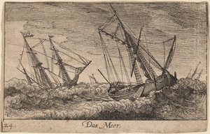 Escena marina de Wenceslaus Hollar