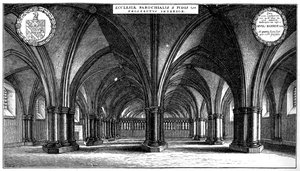 Iglesia de St Faiths en la cripta de la antigua Catedral de St Paul, Londres, 1657 1892 de Wenceslaus Hollar