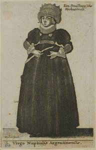 Mujer de Estrasburgo en vestido de novia de Wenceslaus Hollar