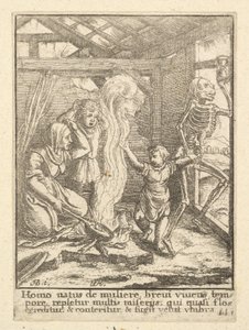 El niño, de La danza de la muerte, 1651 de Wenceslaus Hollar