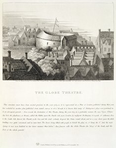 El Teatro Globe, c.1647, publicado por Robert Wilkinson, Londres, 1810