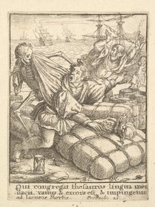 El Comerciante, de la Danza de la Muerte, 1651 de Wenceslaus Hollar