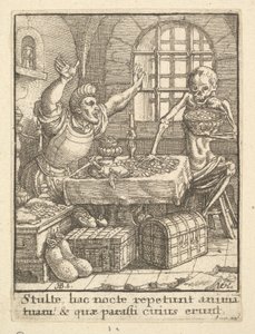 El avaro, de la Danza de la Muerte, 1651