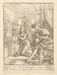 La monja, de la Danza de la Muerte, 1651 de Wenceslaus Hollar