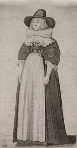Los diversos hábitos de las mujeres inglesas, desde la nobleza hasta las campesinas..., 1640 de Wenceslaus Hollar