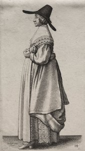 Los Varios Hábitos de las Mujeres Inglesas, desde la Nobleza hasta las Mujeres del Campo..., 1640 de Wenceslaus Hollar