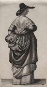 Los varios hábitos de las mujeres inglesas, desde la nobleza hasta las mujeres del campo..., 1640 de Wenceslaus Hollar