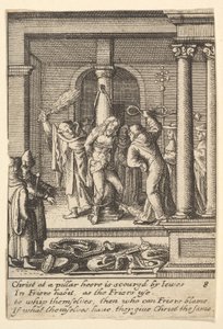 El flagelamiento, 1625-77 de Wenceslaus Hollar