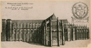 La perspectiva sur de la Iglesia Conventual de Westminster, Londres