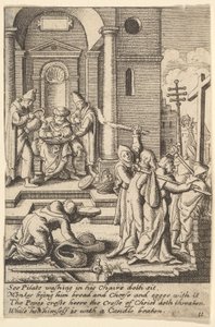 El lavado de manos, 1625-77 de Wenceslaus Hollar