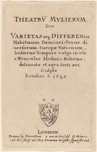 Theatrum mulierum: Página de título de Wenceslaus Hollar