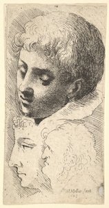 Tres cabezas de Wenceslaus Hollar