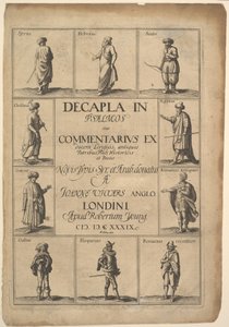 Página de título: Decapla in Psalmos de Wenceslaus Hollar